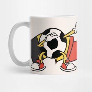 Dabbing Soccer Ball Cartoon Belgium Belgian Flag Football Mug